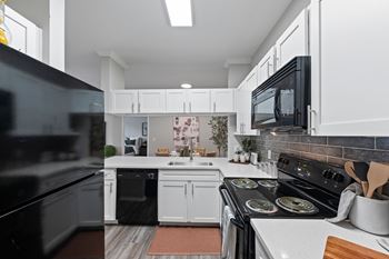 Fully equipped kitchen with modern appliances